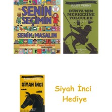 Domingo Yayınevi Senin Seçimin Senin Masalın: Her Seferinde Yeni Bir Hikaye - Peki Senin Seçimin Ne? + Dünyanın Merkezine Yolculuk + Siyah Inci Hediye
