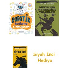 İş Bankası Kültür Yayınları Robotik Kodlama Etkinliklerim (5-6 Yaş) + Dünyanın Merkezine Yolculuk + Siyah Inci Hediye