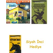 İş Bankası Kültür Yayınları Eğlenceli Bilim – Gündüz ve Gece + Dünyanın Merkezine Yolculuk + Siyah Inci Hediye