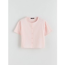 Lc Waikiki Yeni Sezon Bisiklet Yaka Dokulu Kız Çocuk Gömlek