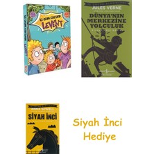 Timaş Çocuk Levent Ilk Okuma Kitaplarım - Set (10 Kitap) + Dünyanın Merkezine Yolculuk + Siyah Inci Hediye