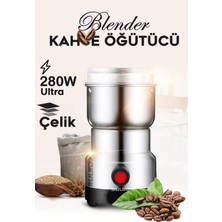 PremiumPort Kahve ve Baharat Öğütücü, Paslanmaz Çelik, 280W, 220V, Güçlü ve Kullanışlı