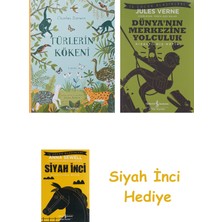 Domingo Yayınevi Türlerin Kökeni (Ciltli) + Dünyanın Merkezine Yolculuk + Siyah Inci Hediye