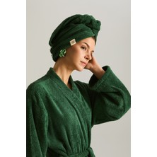 Towdoo Havlu Bone Çift Düğmeli Saç Havlusu