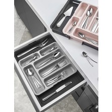 PremiumPort Çift Taraflı Ayarlanabilir Çekmece Için Uzayabilen Kaşıklık ve Düzenleyici