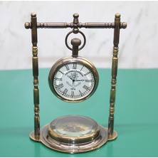 Özbience Şık ve Dayanıklı Pirinç Masa Üstü Saat ile Zamanınızı Düzenleyin