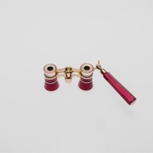 Özbience Prenç Metal Kaplamalı Deri Kılıflı Retro Tiyatro Opera Dürbünü