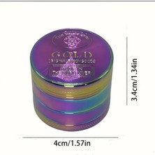 PremiumPort Altın Renkli 4 Katmanlı Metal Baharat Öğütücü, Pratik ve Şık Aksesuar