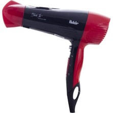 Allians Hızlı ve Güçlü Saç Kurutma Makinesi, Şık Siyah-Kırmızı Tasarım