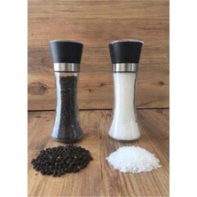 PremiumPort Çift Taraflı Cam Tuz ve Karabiber Değirmeni, Kolay Toz Yapar