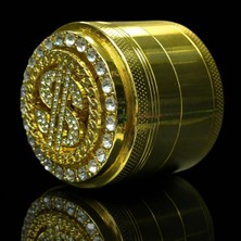 PremiumPort Lüks Gold Premium Baharat Öğütücü, 50MM, 4 Katmanlı, Metal Gövde