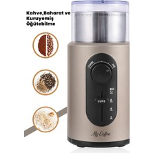 PremiumPort Çıkarılabilir Hazneli 5 Farklı Öğütme Kahve ve Baharat Öğütücü