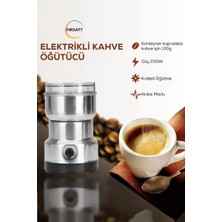 PremiumPort Paslanmaz Çelik Elektrikli Çok Amaçlı Kahve ve Baharat Öğütücü