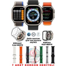 Normadia 49MM Ultra Akıllı Saat Seti, 7 Kordon, Kırılmaz Cam ve Kılıf Hediyeli