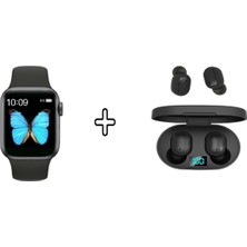 Normadia Redmi Note 9 Pro ve Watch 6 Serisi Uyumlu Akıllı Saat ile Kablosuz Kulaklık Seti