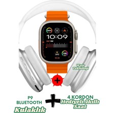 Normadia H27 Ultra 3 Akıllı Saat ve Bluetooth Kulaklık Seti, 4 Kordon Dahil