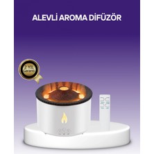 3D Alev Efektli Hava Nemlendirici – Uzaktan Kumandalı ve 8 Saat Çalışma Süreli