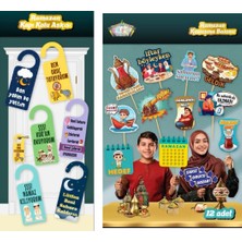 Ahfa Natural Craft Ramazan Ayı Çocuklar Için Eğlenceli Eğitici Set,(Konuşma Balonu, Kapı Kolu Askısı]
