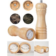 PremiumPort 2’li Seramik Öğütücü Seti, Ayarlanabilir, Ahşap Tasarım, Mutfak Şıklığı