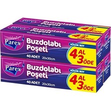 4 Adet Parex Küçük Boy Buzdolabı Poşeti 4 Al 3 Öde