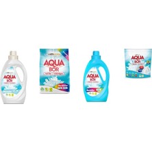 Boron Aquabor Doğal Mineralli Sıvı Beyaz + 4 kg Renkliler + Sıvı Renkliler + Tablet 4 Lü Set