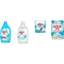 Aquabor Doğal Mineralli Sıvı Renkliler + Sıvı Beyaz + Tablet + 4 kg Beyaz 4 Lü Set