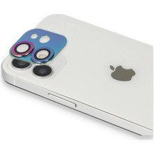  iPhone 11 Pers Alüminyum Kamera Lens - Rainbow