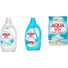 Aquabor Doğal Mineralli Sıvı Beyaz + Sıvı Renkliler + 4 kg Beyaz 3 Lü Set