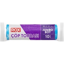 2 Adet Rox Çöp Torbası Jumbo Boy 80X110CM 10 Lu