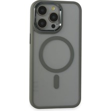 iPhone 15 Pro Max Kılıf Room Magneticsafe Silikon - Gri