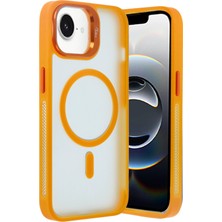 iPhone 16E Flet Lens Magsafe Kapak - Turuncu