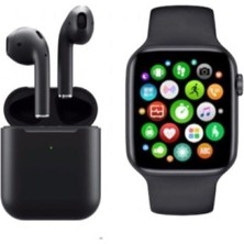 Normadia Şık Akıllı Saat T500 ve Kablosuz Siyah Kulaklık Seti