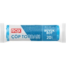 2 Adet Rox Çöp Torbası Büyük Boy 65 x 80 cm 20'li