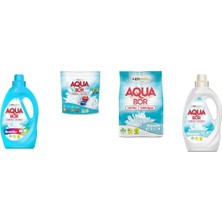 Boron Aquabor Doğal Mineralli Sıvı Renkliler + Tablet + 4 kg Beyaz + Sıvı Beyaz 4 Lü Set