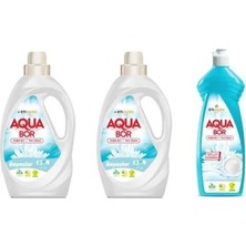 Aquabor Doğal Mineralli Sıvı Beyaz  + Sıvı Beyaz + Bulaşık Set