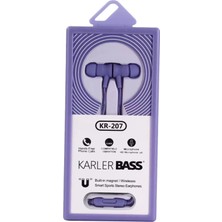 Karler Bass KR-207 Mıknatıslı Kablolu Kulaklık - Mor