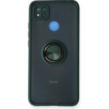 Xiaomi Redmi 9c Kılıf Montreal Yüzüklü Silikon Kapak - Yeşil