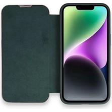 iPhone 13 Pro Max Kılıf Dolpin Kapaklı - Koyu Yeşil
