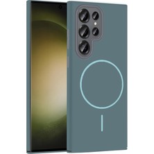 Samsung Galaxy S23 Ultra Broş Magsafe Kapak - Turkuaz
