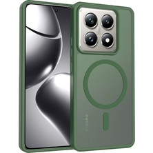 Xiaomi Mi 14T Pro Jota Magsafe Kapak - Koyu Yeşil