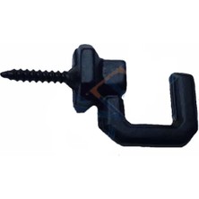 PremiumPort Büyük Siyah Vidalı Kanca Askı 15X23MM, 100 Adet