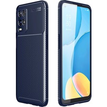 Oppo A54 4g Kılıf Auto Focus Karbon Kapak - Lacivert