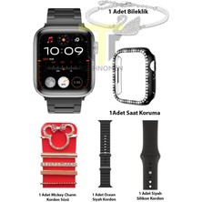 Normadia G Mini Plus Rose Gold Akıllı Saat 41MM, 3 Kordon ve Mickey Charm Bileklik