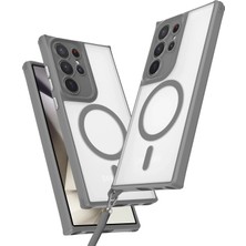 Samsung Galaxy S25 Ultra Kılıf Enka Magsafe Silikon Kılıf - Titan Gri