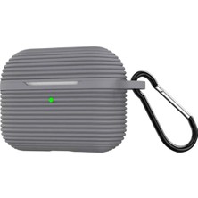  Airpods Pro 3 (3.nesil) Raven Silikon Kılıf - Gri