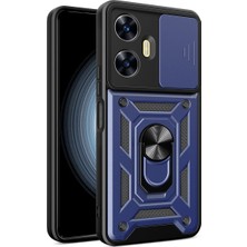 Realme C55 Kılıf Pars Lens Yüzüklü Silikon - Lacivert