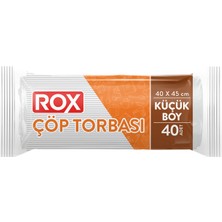 5 Adet Rox Çöp Torbası Küçük Boy 40X45 cm 40'lı