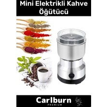 PremiumPort Mini Elektrikli Baharat ve Kahve Öğütücü, Paslanmaz Çelik, Düşük Sesli