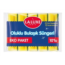 3 Adet La Luxe Paris Oluklu Bulaşık Sünger 10'lu