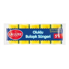 5 Adet La Luxe Paris Oluklu Bulaşık Sünger 5'li